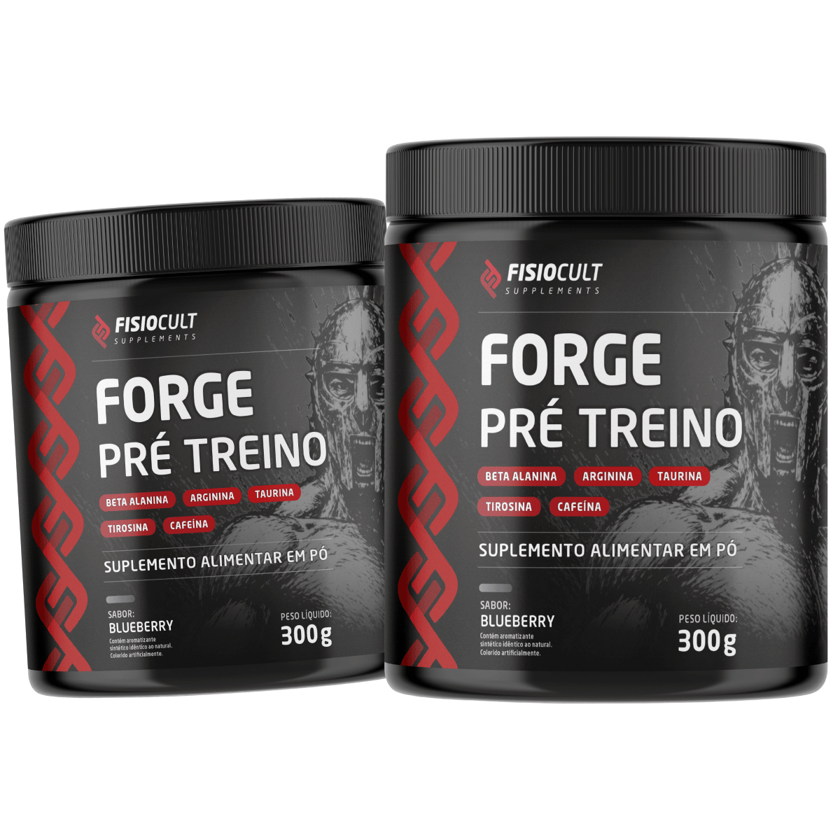 Kit: Pré Workout Forge Sabor Blue Berry 300g Fisiocult Supplements - FisioCult Suplementos