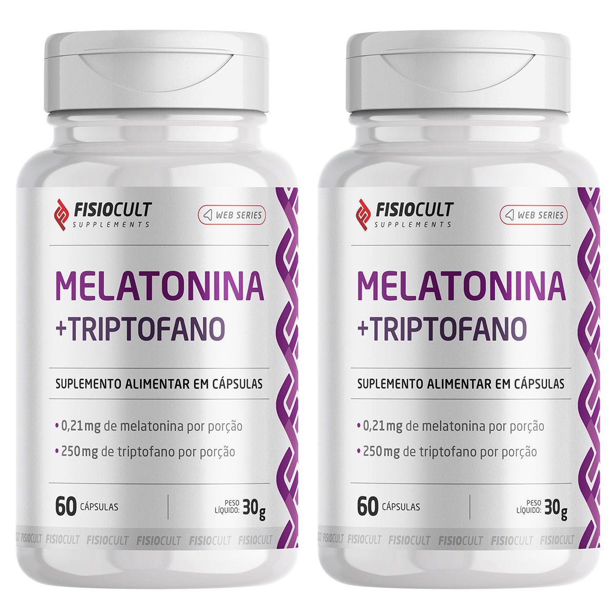 Melatonina + Triptofano 2 Potes - Fisiocult Supplements