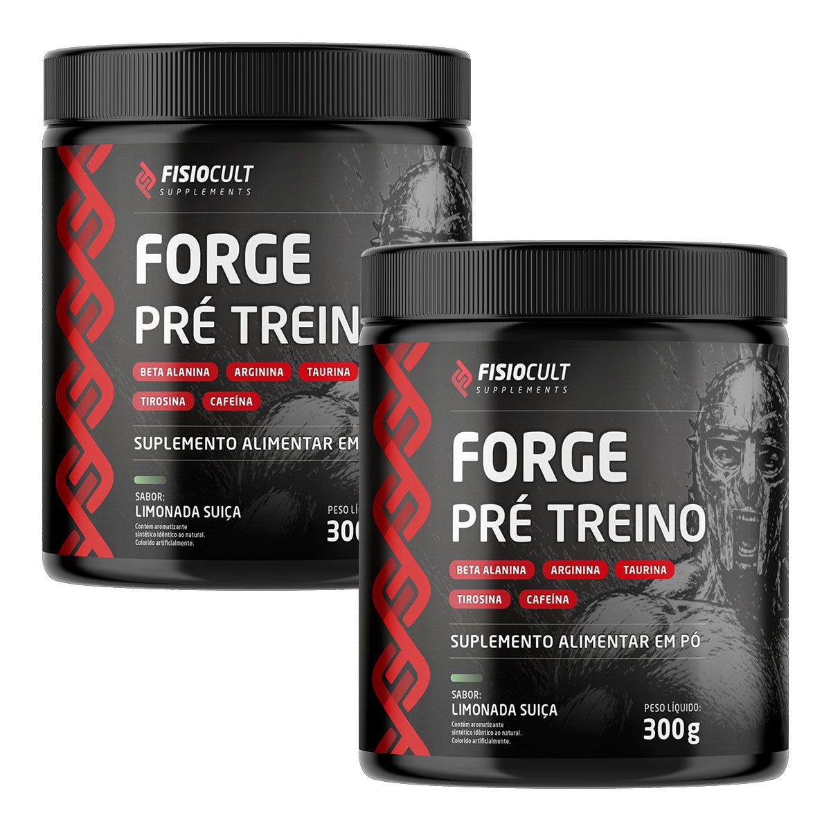 Pre Workout Forge Sabor Limonada Suíça 300g Sabores - 2 Potes - Fisiocult Supplements