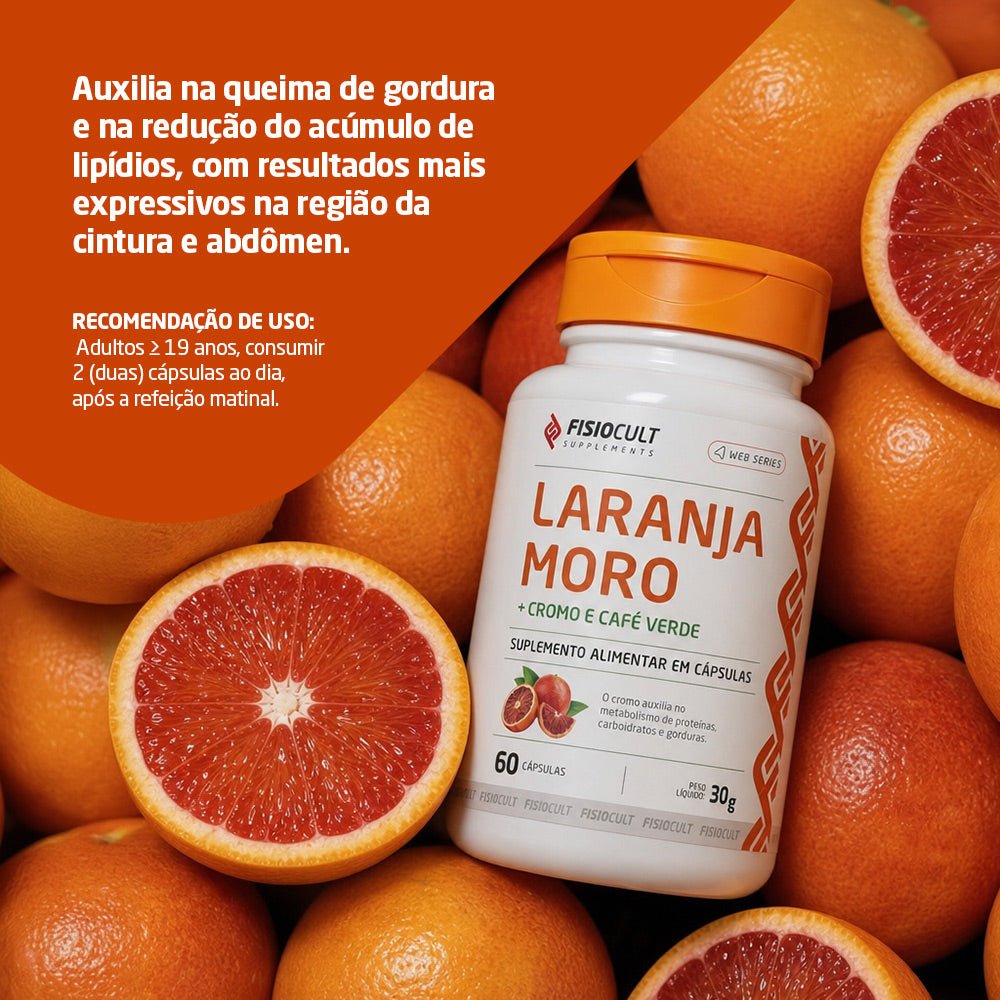 Termogênico Lanranja Moro + Cromo + Café Verde 60 Cápsulas Fisiocult Suppelements - FisioCult Suplementos