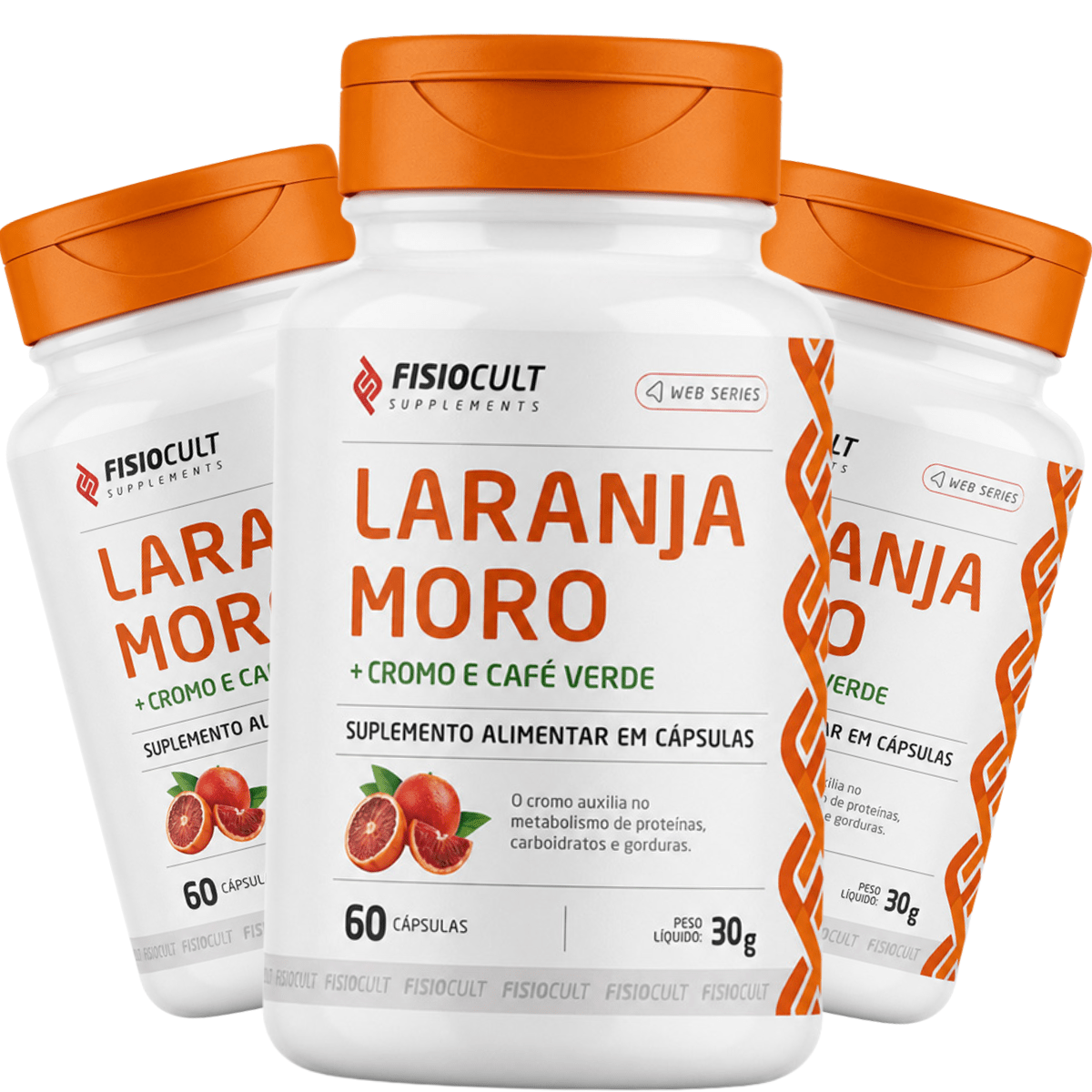 Termogênico Lanranja Moro + Cromo + Café Verde 60 Cápsulas Fisiocult Suppelements - FisioCult Suplementos