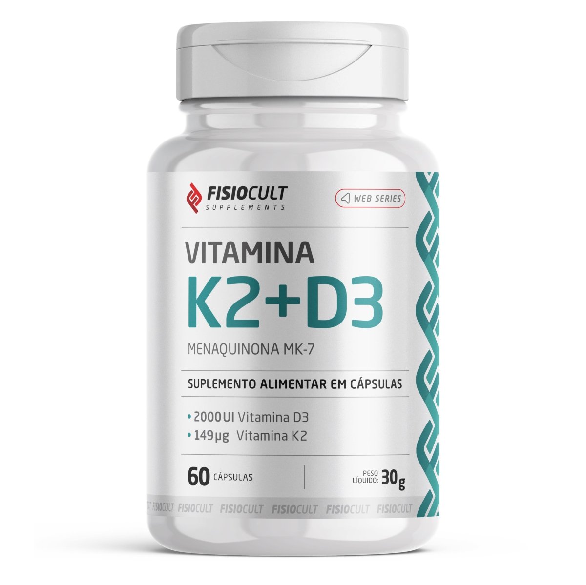 Vitamina K2 + D3 + Menaquinona MK-7 - Fisiocult Supplements