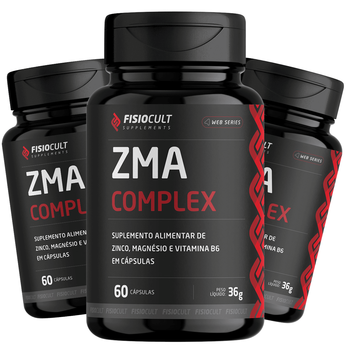 ZMA Magnésio + Zinco + Vitamina B6 60 Cápsulas Fisiocult Supplements - FisioCult Suplementos
